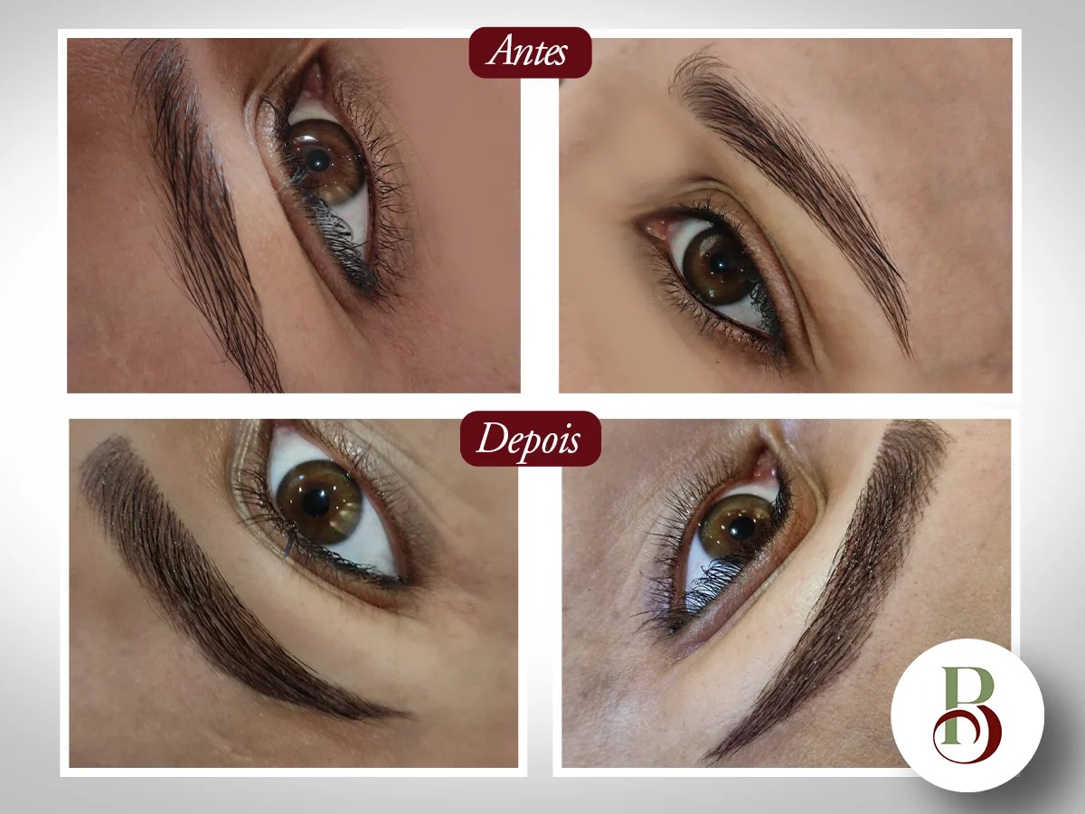 Transformação Sobrancelhas - Antes e Depois